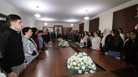 BDU-nun Qazax filialında “Xocalı faciəsi - Qalib xalqın silinməyən yaddaşı” adlı anım tədbiri keçirilib 25.02.2026