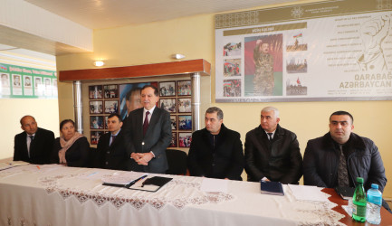 Qazaxda icra başçısının yanvar ayı üzrə vətəndaşlarla keçirilən növbəti səyyar görüşü rayonun Hüseynbəyli kəndində olub 22.01.2026